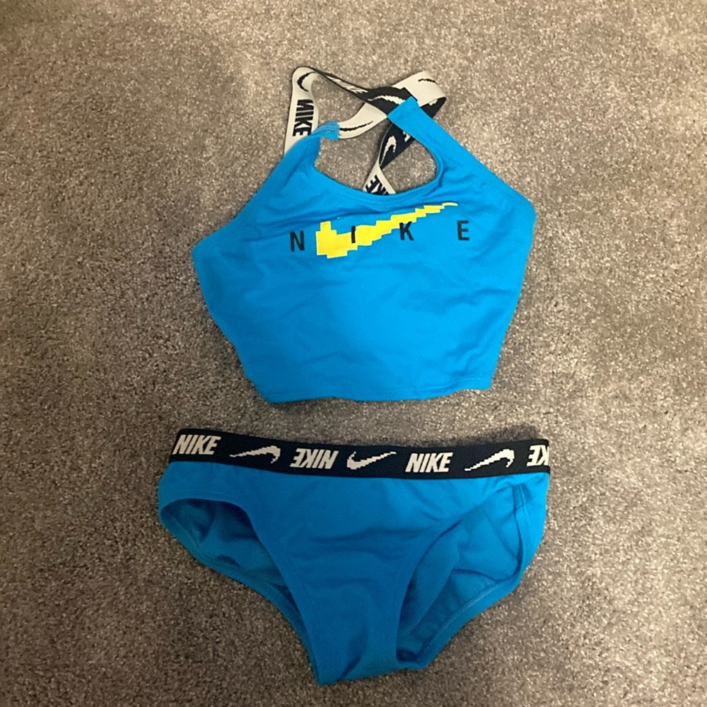 Blue Nike swimsuit